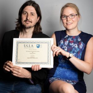 At the Award ceremony. at the UKLA International conference, 2019